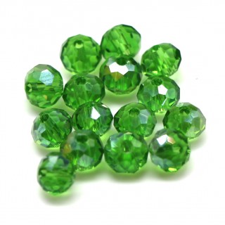 Бусины рондели 4*3мм (зеленый прозрачный)